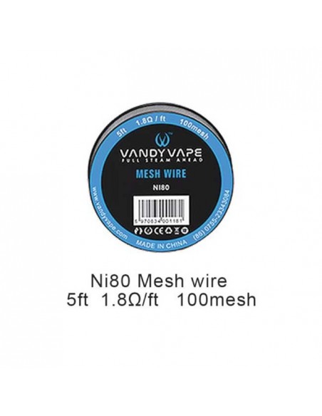 Mesh Wire Ni80 Resistance Wire for Mesh Coil Vandy Vape 1.5m
