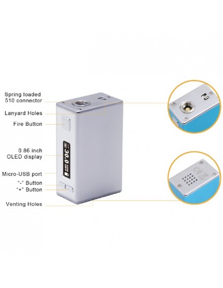 X30 Rover Aspire Kit con Atomizzatore Nautilus X Sigaretta Elettronica da 30W