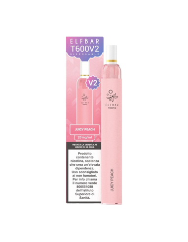 Elf Bar T600 juicy peach sigaretta Usa e Getta
