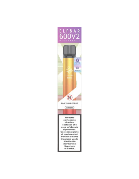 pink grapefruit Elf Bar 600 V2 sigaretta Usa e Getta