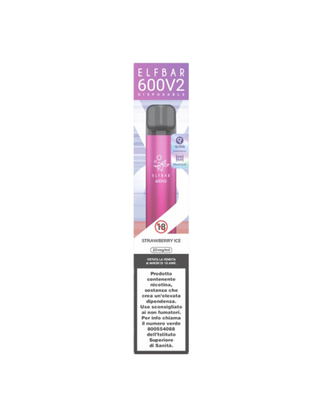 strawberry ice Elf Bar 600 V2 sigaretta Usa e Getta