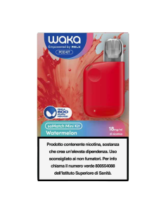 Waka So Match Ricaricabile Pod Mod Kit 440mAh (RED) + Pod Precaricata Watermelon