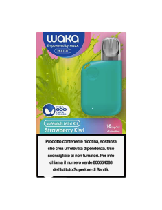 Waka SoMatch Mini Kit AQUA con Pod Precaricata Strawberry Kiwi