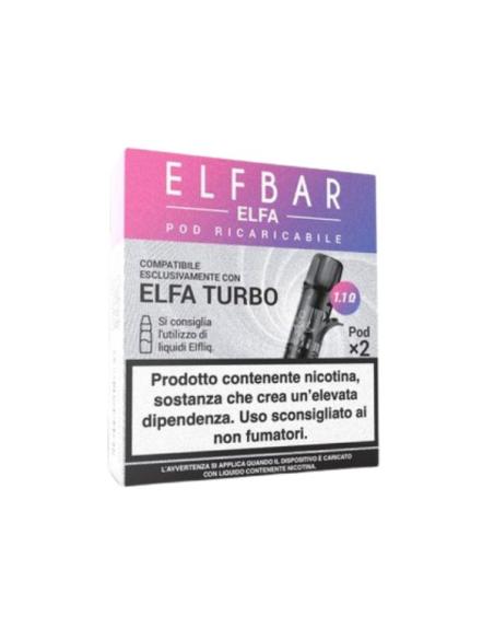 ELFA Turbo Pod 1.1 ohm Elfbar Cartuccia Ricambio 2ml
