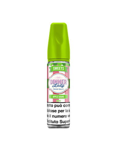 Apple Sours Ice Dinner Lady Liquid Shot 20ml Caramella Mela