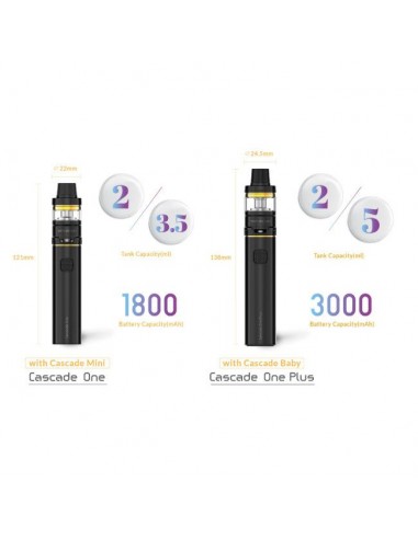 Cascade One Plus Kit with 3000mAh Integrated Battery and 5ml Cascade Baby Atomizer