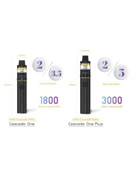 Cascade One Plus Kit with 3000mAh Integrated Battery and 5ml Cascade Baby Atomizer