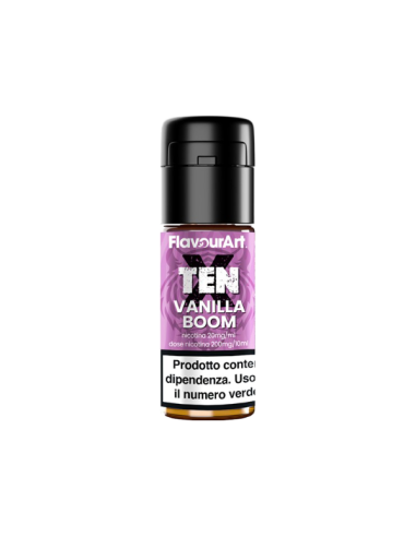 Vanilla Boom Ten X Nic Salts FlavourArt Liquido Pronto 10ml