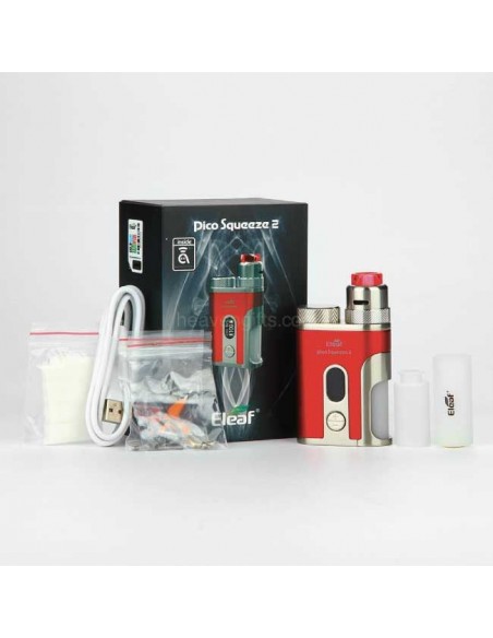 Eleaf Pico Squeeze 2 Squonk con Coral 2 Tank RDA - Box Bottom Feeder da 100W