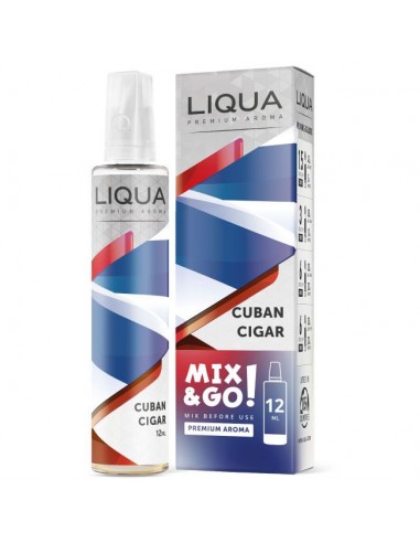 Cuban Cigar Unraveled Aroma Liqua Concentrated Liquid 12ml Mix&Go for Electronic Cigarettes
