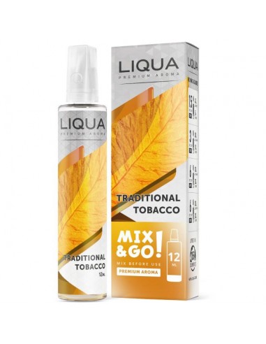 Traditional Tobacco Aroma Scomposto Liqua Liquido Concentrato da 12ml Mix&Go per Sigarette Elettroniche