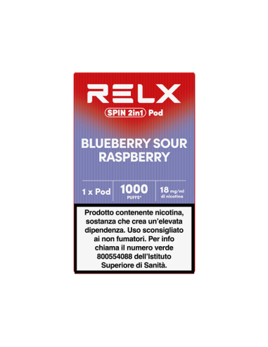 Blueberry Sour Raspberry SPIN 2in1 Pod Cartuccia Precaricata 2ml