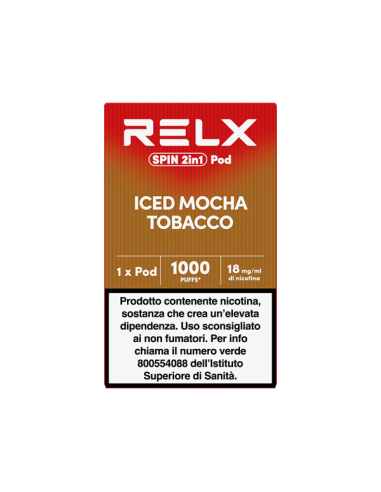 Iced Mocha Tobacco SPIN 2in1 Pod Cartuccia Precaricata 2ml