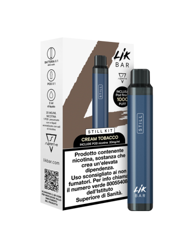 Lik Bar Still Starter Kit Suprem-e (BLUE DENIM) + Pod Precaricata Cream Tobacco