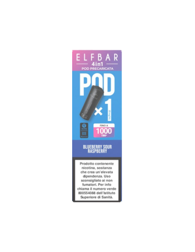 Elfbar 4in1 Blueberry Sour Raspberry Pod Precaricata 2ml