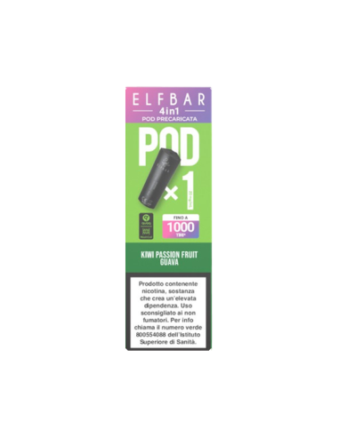 Elfbar 4in1 Kiwi Passion Fruit Guava Pod Precaricata 2ml