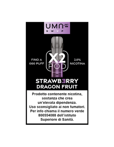 Strawberry Dragon Fruit UMA.mi SWAP Pod Precaricate 2ml - 2 Pezzi