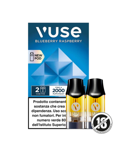 Blueberry Raspberry Vuse Pro Pod Precaricate 2ml - 2 pezzi