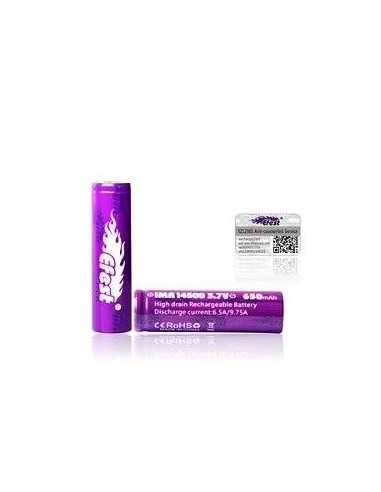 Efest 14500 Lithium Battery 3.7V 650mAh 9.75A IMR Purple High Drain 1 Piece