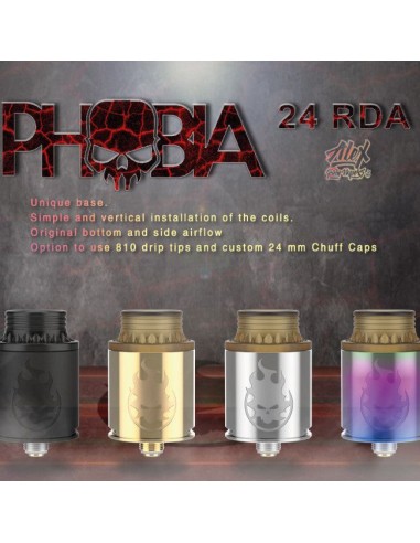 Phobia RDA Vandy Vape Atomizer 24mm Rebuildable Dripper for Electronic Cigarettes