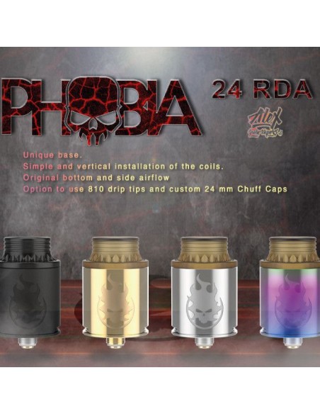 Phobia RDA Vandy Vape Atomizer 24mm Rebuildable Dripper for Electronic Cigarettes
