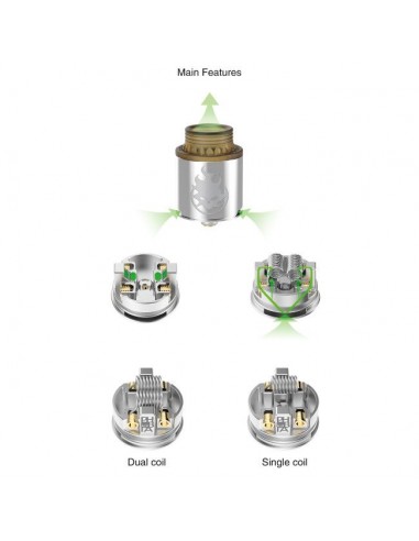 Phobia RDA Vandy Vape Atomizzatore 24mm Rigenerabile Dripper per Sigarette Elettroniche