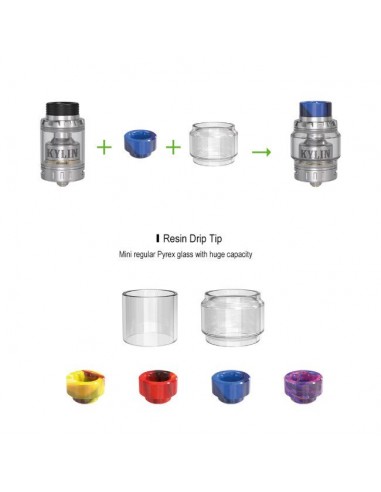 Kylin Mini RTA Vandy Vape Atomizzatore 24mm Pin 510 Rigenerabile con Tank per Sigarette Elettroniche