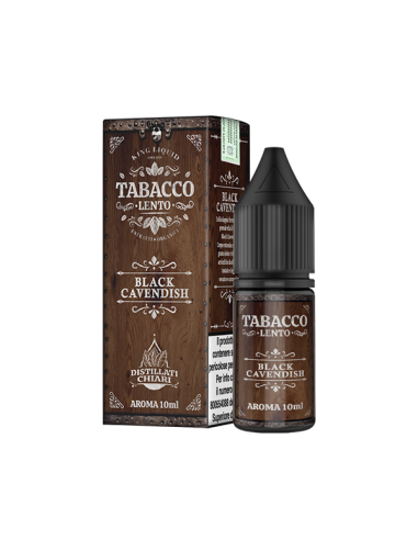 Black Cavendish Tabacco Lento King Liquid Aroma Concentrato 10ml