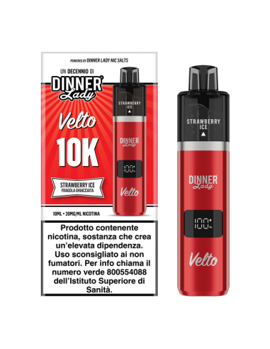 Velto 10K Dinner Lady Starter Kit  + Pod Precaricata Strawberry Ice (10000 Puff)