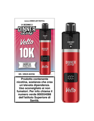 Velto 10K Dinner Lady Starter Kit  + Pod Precaricata Cherry Ice (10000 Puff)