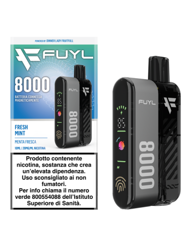 Fuyl 8000 Dinner Lady Starter Kit  + Pod Precaricata Fresh Mint (8000 Puff)