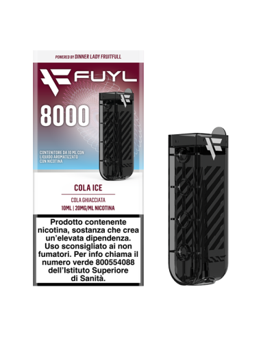 Cola Ice Fuyl 8000 Pod Precaricata Dinner Lady 10ml