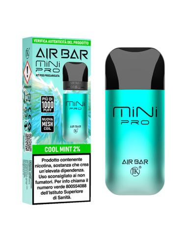 Mini PRO Starter Kit Air Bar + Pod Precaricata Cool Mint