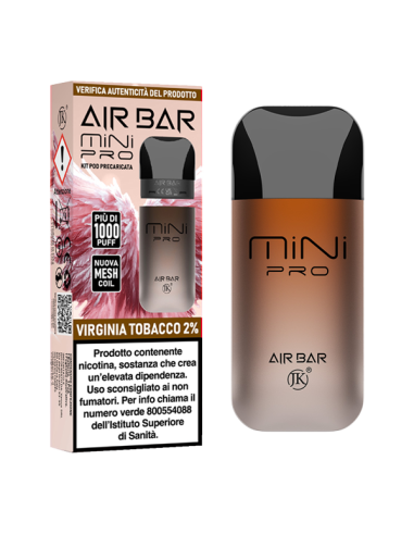 Mini PRO Starter Kit Air Bar + Pod Precaricata Virginia Tobacco