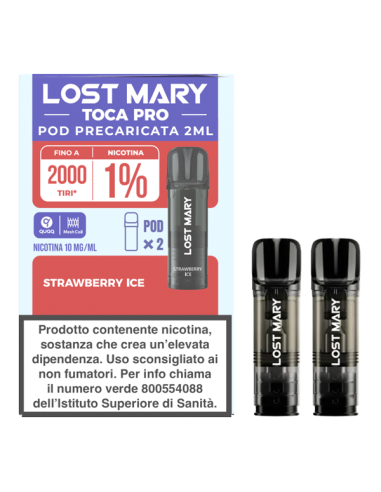 Lost Mary Toca Pro Strawberry Ice Pod Precaricate ElfBar 2ml nicotina 10
