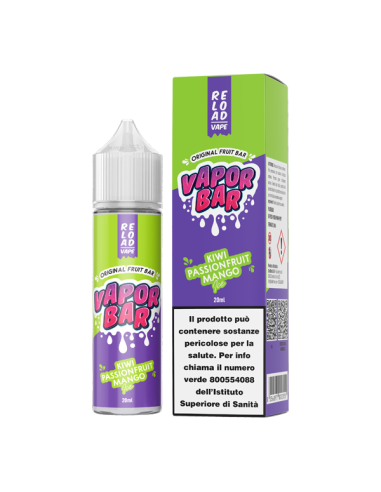 Kiwi Passion Fruit Mango Ice Vapor Bar Reload Vape Liquido Shot 20ml