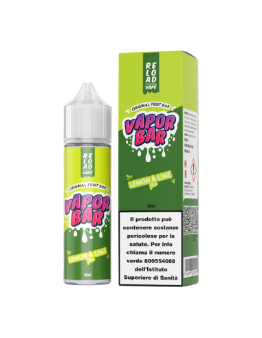 Lemon & Lime Ice Vapor Bar Reload Vape Liquid Shot 20ml Lemon