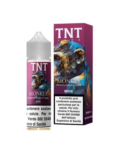 Monkey Animals TNT Vape Liquid Shot 25ml Milkshake Banana