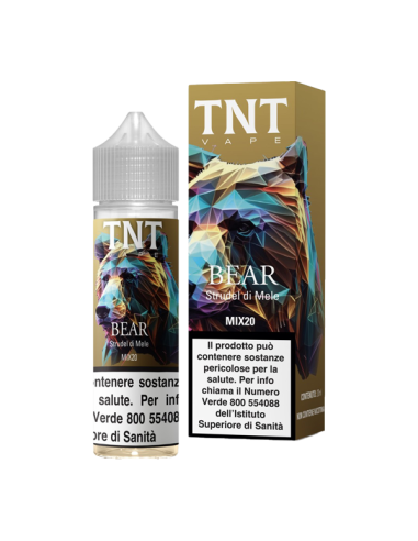 Bear Animals TNT Vape Liquid Shot 25ml Apple Strudel
