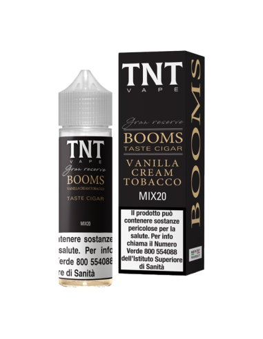 Booms Vanilla Cream Tobacco Gran Reserve TNT Vape Liquido Mix and Vape 20ml