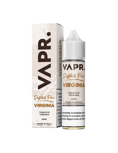 Virginia Pure Distilled VAPR. Liquid Shot 25ml Organic Tobacco