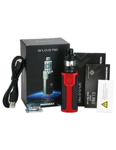 Sinuos P80 + Elabo Mini Kit Wismec con Atomizzatore Integrato Sigaretta Elettronica