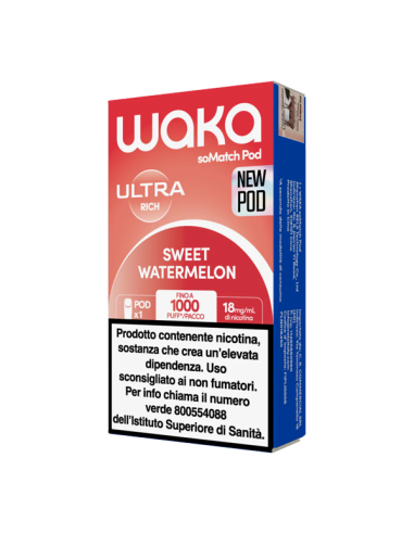 Sweet Watermelon Waka SoMatch Ultra Rich Pod Precaricata Relx 2ml