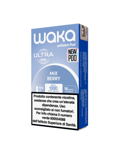 Mix Berry Waka SoMatch Ultra Rich Pod Precaricata Relx 2ml