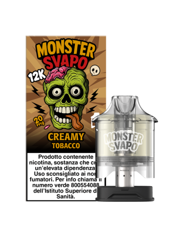 Creamy Tobacco Pod Precaricata Monster Svapo 10ml