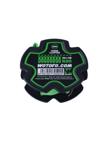 Fused Clapton Wire 26+38 N80 Wotofo Filo Resistivo per Atomizzatori Rigenerabili