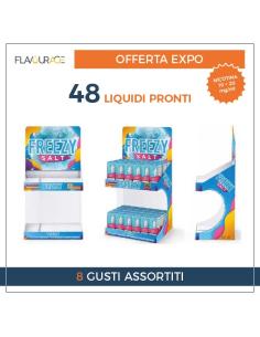 Expo Freezy Salt Flavourage Liquidi Pronti 10ml (48 pezzi) - Nicotina 10mg/ml / 20mg/ml - Espositore Completo