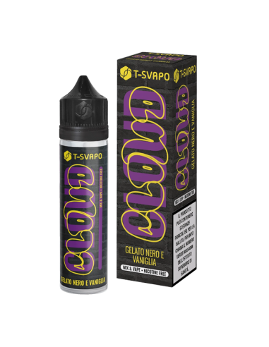 Gelato Nero e Vaniglia Cloud T-Svapo T-Star Liquido Mix and Vape 20ml