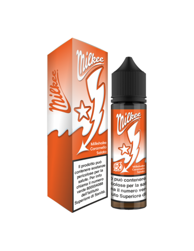 Milkshake Caramello Salato Milkee High Voltage Flavourart Liquido Shot 20ml