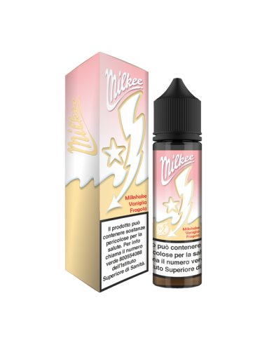 Milkshake Vaniglia Fragola Milkee High Voltage Flavourart Liquido Shot 20ml